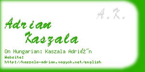 adrian kaszala business card
